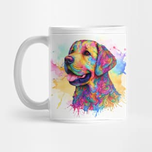 Abstract painting of a Lab looking Dog Mug